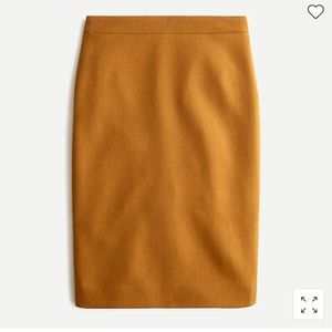 J. Crew Gray No. 2 Pencil Skirt in Double-Serge Wool